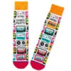 Hallmark Dance Party Cassette Tapes Fun Crew Socks -Hallmark Mix Tapes and Cassettes Novelty Crew Socks 1SOX2068 01