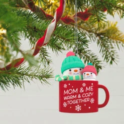 Hallmark Mom & Me Hot Cocoa Mug 2023 Ornament 9 Hallmark Mom & Me Hot Cocoa Mug 2023 Ornament -Hallmark Mom Me Snowmen in Mug Keepsake Ornament 1599QGO2577 02