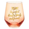Hallmark Mom, The Perfect Blend Stemless Wine Glass 14 Oz. -Hallmark Mom the Perfect Blend Stemless Wine Glass 1BRW3213 01