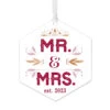 Hallmark Mr. & Mrs. Personalized Text Metal Ornament -Hallmark Mr. Mrs. Personalized Christmas Ornament 1OFM1002B3 01
