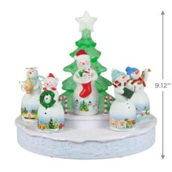 Hallmark Snowtop Lodge Christmas Concert Tabletop Decoration With Light And Sound -Hallmark Musical Snowmen Ornaments Keepsake Decoration 1QFM3929 03