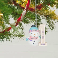 Hallmark My First Christmas Snowman 2023 Ornament -Hallmark My 1st Christmas Snowman Keepsake Ornament 1699QGO2739 02