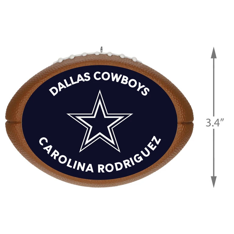 Hallmark NFL Football Dallas Cowboys Text Personalized Ornament 5 Hallmark NFL Football Dallas Cowboys Text Personalized Ornament - Image 3