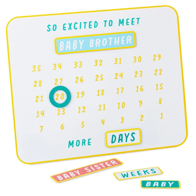 Hallmark So Excited To Meet You Magnetic Baby Countdown Board 3 Hallmark So Excited To Meet You Magnetic Baby Countdown Board