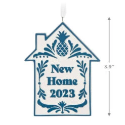 Hallmark New Home 2023 Porcelain Ornament -Hallmark New Home Blue and White House Keepsake Ornament 1799QHX3039 03