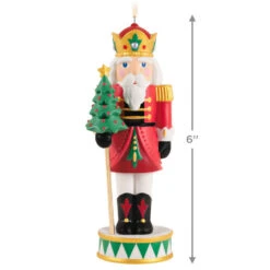 Hallmark Noble Nutcrackers Special Edition Porcelain Ornament -Hallmark Nutcracker With Tree Keepsake Ornament 3499QGO2979 03