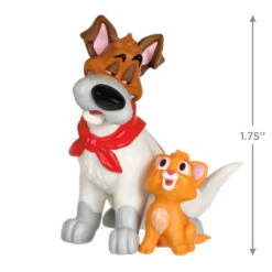 Hallmark Disney Oliver And Company 35th Anniversary Oliver And Dodger Ornament -Hallmark Oliver and Company Dog and Cat Keepsake Ornament 1899QXD6559 03