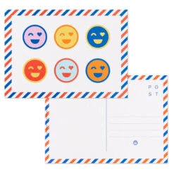 Hallmark Keep It Sunny Postcards, Book Of 10 -Hallmark Orange and Blue Keep It Sunny Postcards 1SOM3857 06