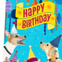 Hallmark 16" Party Cats And Dogs Jumbo Birthday Card From All -Hallmark Party Cats Dogs Birthday Card From Us 1299CBG3004 04