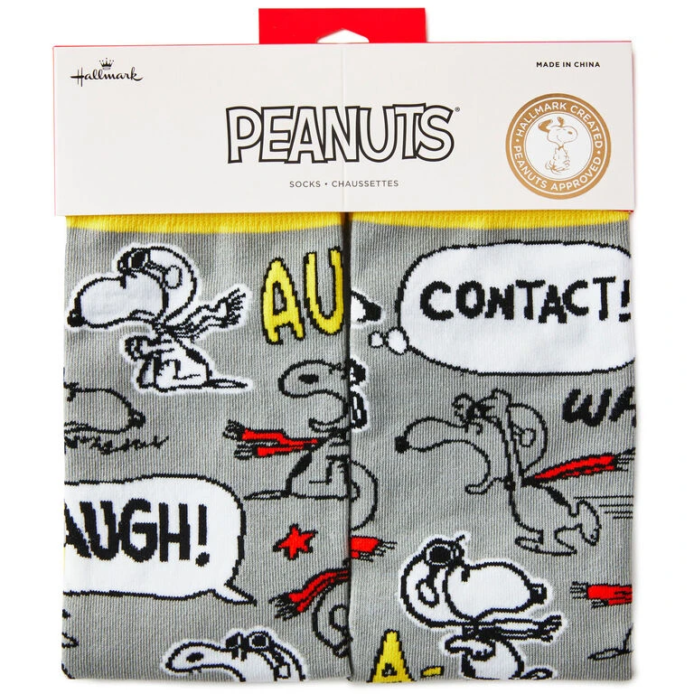 Hallmark Peanuts® Flying Ace Snoopy Crew Socks 4 Hallmark Peanuts® Flying Ace Snoopy Crew Socks - Image 2