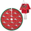 Hallmark Mini The Peanuts® Gang Snoopy Christmas Tree Topper And Tree Skirt, Set Of 2 -Hallmark Peanuts Snoopy Mini Keepsake Tree Skirt and Topper 2599QSB6249 01