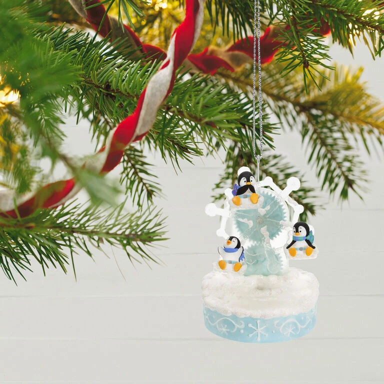 Hallmark Playful Penguins On Ferris Wheel Musical Ornament With Light And Motion 4 Hallmark Playful Penguins On Ferris Wheel Musical Ornament With Light And Motion - Image 2