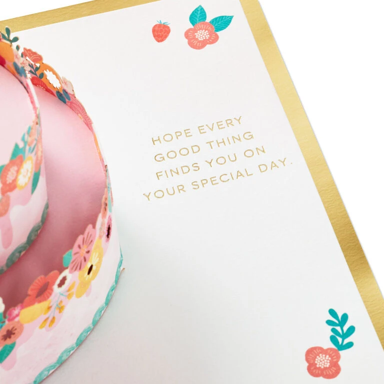Hallmark Every Good Thing Floral Cake 3D Pop-Up Birthday Card 5 Hallmark Every Good Thing Floral Cake 3D Pop-Up Birthday Card - Image 3