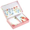 Hallmark Pink Floral Stationery Set And Desk Organizer Box -Hallmark Pink Floral Stationery Set and Note Cards in Box 5STZ1186 01