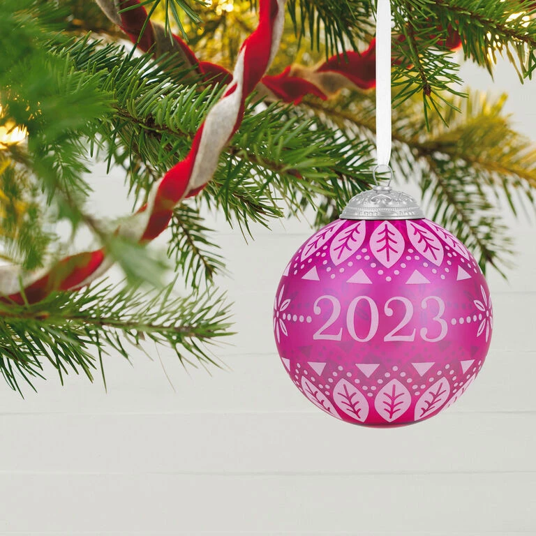 Hallmark Christmas Commemorative 2023 Glass Ball Ornament 4 Hallmark Christmas Commemorative 2023 Glass Ball Ornament - Image 2