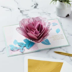 Hallmark The Special Place You Will Always Hold In My Heart Love Card -Hallmark Pink Lotus Flower 3D PopUp Love Card for Her 1299LAD2887 07