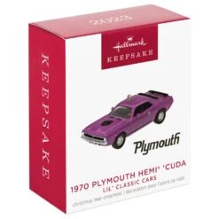 Hallmark Mini Lil' Classic Cars 1970 Plymouth Hemi® 'Cuda 2023 Metal Ornament, 0.58" 12 Hallmark Mini Lil' Classic Cars 1970 Plymouth Hemi® 'Cuda 2023 Metal Ornament, 0.58" -Hallmark Plymouth Hemi Cuda Car Keepsake Ornament 1299QXM9157 04