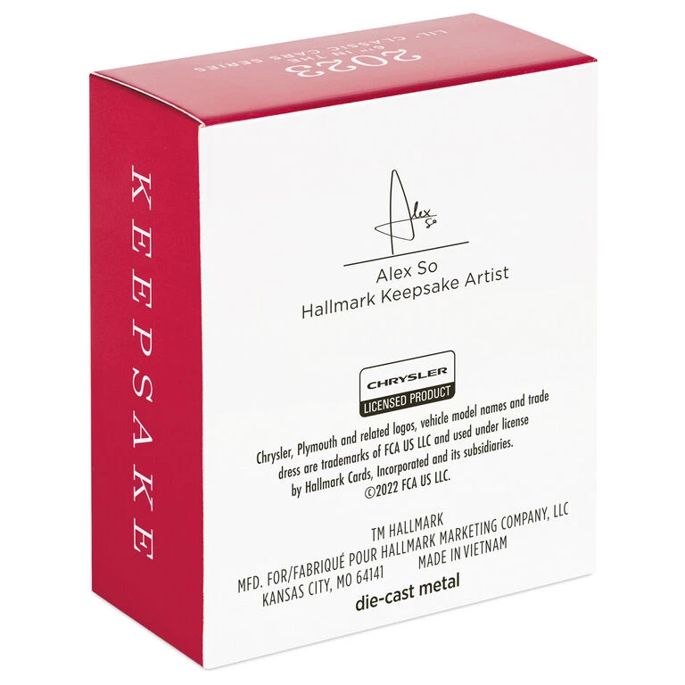 Hallmark Mini Lil' Classic Cars 1970 Plymouth Hemi® 'Cuda 2023 Metal Ornament, 0.58" 7 Hallmark Mini Lil' Classic Cars 1970 Plymouth Hemi® 'Cuda 2023 Metal Ornament, 0.58" - Image 5