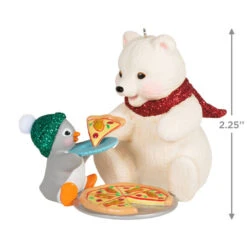 Hallmark Snowball And Tuxedo Sharing A Slice Ornament 10 Hallmark Snowball And Tuxedo Sharing A Slice Ornament -Hallmark Polar Bear and Penguin Keepsake Ornament 1799QXR8049 03