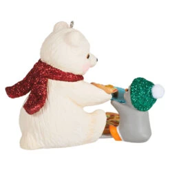 Hallmark Snowball And Tuxedo Sharing A Slice Ornament 13 Hallmark Snowball And Tuxedo Sharing A Slice Ornament -Hallmark Polar Bear and Penguin Keepsake Ornament 1799QXR8049 06