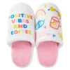 Hallmark Positive Vibes And Coffee Slippers With Sound, Small/Medium -Hallmark Positive Vibes and Coffee Slippers With Sound 1SLP1012 01