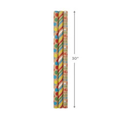 Hallmark Primary Birthday 3-Pack Kraft Wrapping Paper, 105 Sq. Ft. Total 10 Hallmark Primary Birthday 3-Pack Kraft Wrapping Paper, 105 Sq. Ft. Total -Hallmark Primary Birthday 3Pack Kraft Wrapping Paper 5EWR6409 03