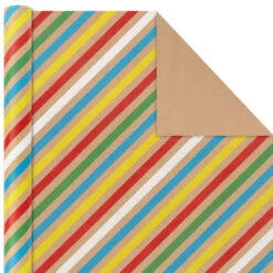 Hallmark Primary Birthday 3-Pack Kraft Wrapping Paper, 105 Sq. Ft. Total 12 Hallmark Primary Birthday 3-Pack Kraft Wrapping Paper, 105 Sq. Ft. Total -Hallmark Primary Birthday 3Pack Kraft Wrapping Paper 5EWR6409 05