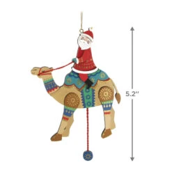 Hallmark Pull-String Camel With Santa Wood Ornament 10 Hallmark Pull-String Camel With Santa Wood Ornament -Hallmark PullString Camel With Santa Keepsake Ornament 2499QGO2977 03