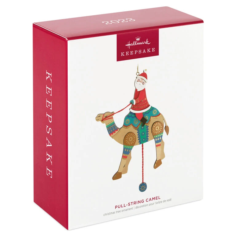 Hallmark Pull-String Camel With Santa Wood Ornament 6 Hallmark Pull-String Camel With Santa Wood Ornament - Image 4