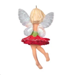 Hallmark Fairy Messengers Carnation Fairy Ornament -Hallmark Red and Green Fairy Keepsake Ornament 1499QXR8007 06
