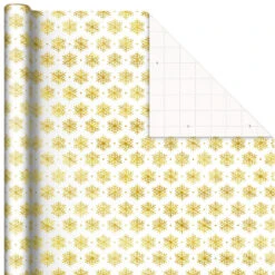 Hallmark Christmas Gift Wrap Kit With Wrapping Paper, Bows, Ribbons And Tags -Hallmark RedWhiteGreen 3Roll Holiday Wrapping Paper Set 5JXW1200 04