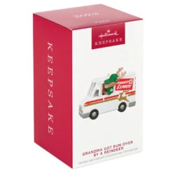 Hallmark Grandma Got Run Over By A Reindeer Musical Ornament -Hallmark Reindeer Express Delivery Truck Keepsake Ornament 2199QGO2639 04