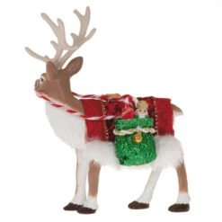 Hallmark Father Christmas's Reindeer Ornament 13 Hallmark Father Christmas's Reindeer Ornament -Hallmark Reindeer With Toy Sack Keepsake Ornament 2199QXE3287 06