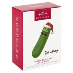 Hallmark Rick And Morty Merry Rickmas! Ornament -Hallmark Rick and Morty Pickle Keepsake Ornament 1799QXI6087 04