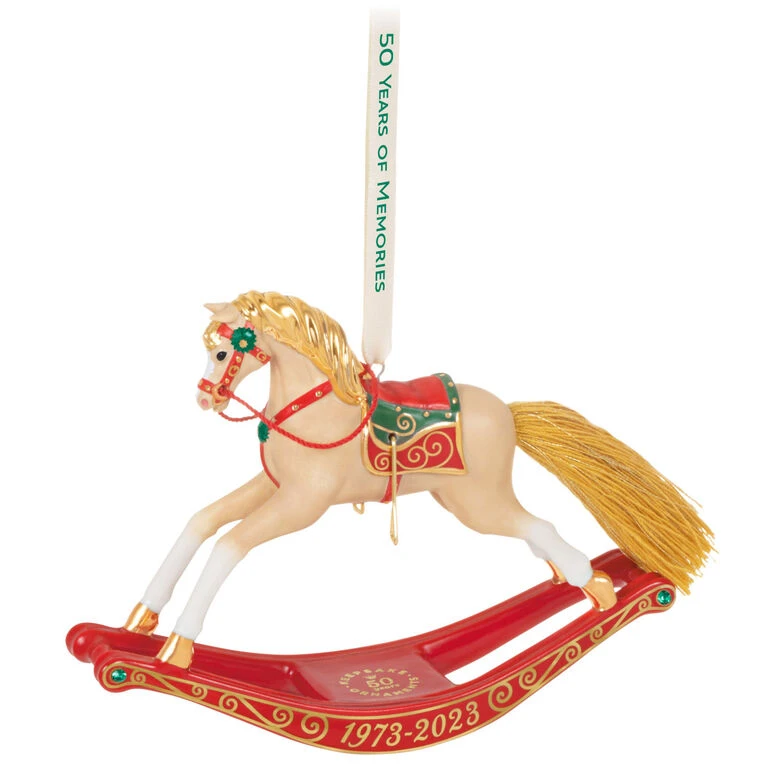 Hallmark 50 Years Of Memories Rocking Horse Special Edition Porcelain Ornament 3 Hallmark 50 Years Of Memories Rocking Horse Special Edition Porcelain Ornament