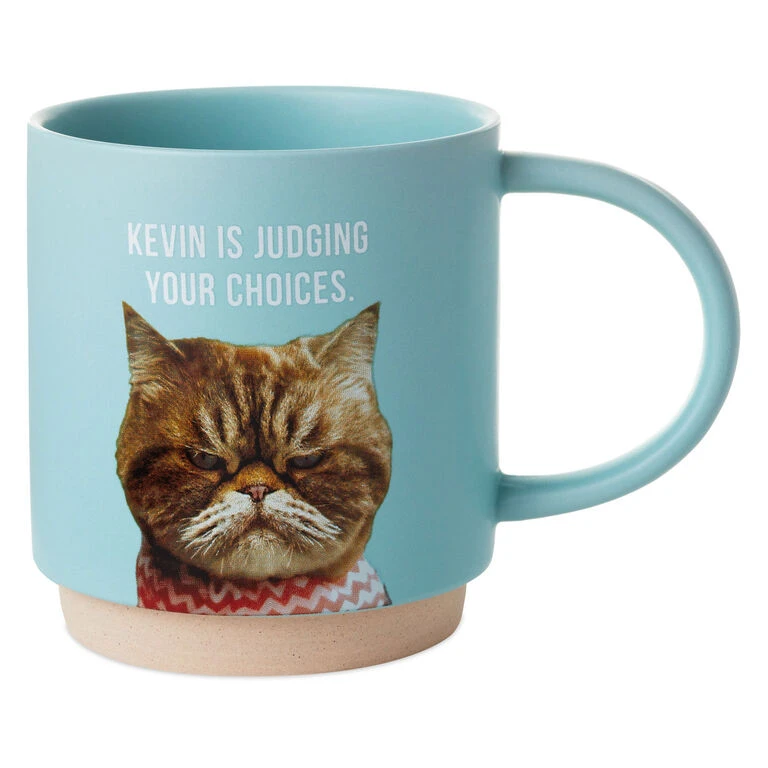 Hallmark Judgmental Cat Funny Mug, 16 Oz. 3 Hallmark Judgmental Cat Funny Mug, 16 Oz.