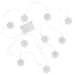 Hallmark Snowflake 10-Light Christmas String Lights, 10' -Hallmark Snowflakes Keepsake Christmas Light String 1QSB6297 06