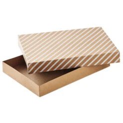 Hallmark Snowflakes And Stripes 12-Pack Designed Brown Shirt Boxes -Hallmark Snowflakes and Stripes 12Pack Designed Shirt Boxes 5XBC1123 04