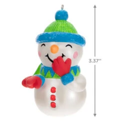 Hallmark Pull My Finger Snowman Ornament With Sound 10 Hallmark Pull My Finger Snowman Ornament With Sound -Hallmark Snowman With BlueGreen HatScarf Keepsake Ornament 2199QGO2829 03