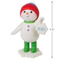 Hallmark Sweet Snowman 2023 Ornament -Hallmark Snowman With Snowflake Ornament Keepsake Ornament 3999QGO2777 03