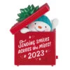 Hallmark Smiles Across The Miles 2023 Recordable Sound Ornament -Hallmark Snowman in Red Present Keepsake Ornament 2499QGO2619 01