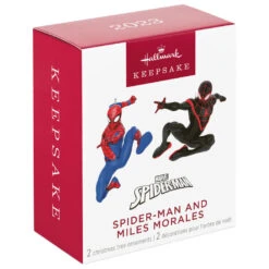 Hallmark Mini Marvel Spider-Man And Miles Morales Ornaments, Set Of 2 -Hallmark Spiderman Miles Morales Keepsake Ornaments 1999QXM9337 06