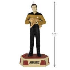 Hallmark Star Trek™: The Next Generation Data's Ode To Spot Ornament With Sound -Hallmark Star Trek Data With Cat Keepsake Ornament 2299QXI7029 03
