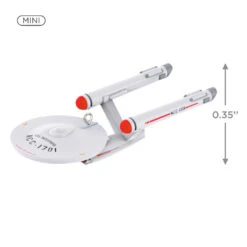Hallmark Mini Star Trek™ U.S.S. Enterprise NCC-1701 Ornament, 0.035" -Hallmark Star Trek USS Enterprise Keepsake Ornament 1099QXM9327 03