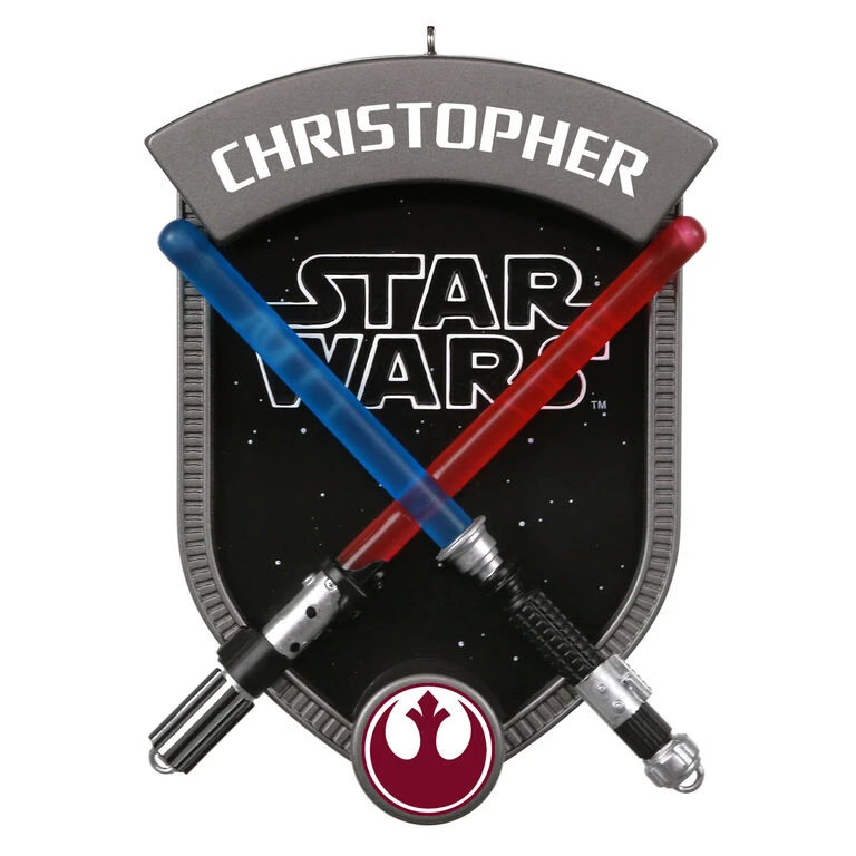 Hallmark Star Wars™ Choose Your Destiny Personalized Ornament, Rebel Alliance 3 Hallmark Star Wars™ Choose Your Destiny Personalized Ornament, Rebel Alliance