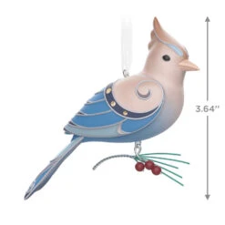 Hallmark The Beauty Of The Birds Leucistic Steller's Jay Ornament -Hallmark Stellers Jay Blue Bird Keepsake Ornament 1799QXE3307 03