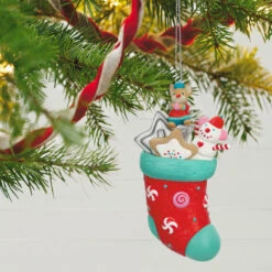 Hallmark Stocking Stuffers Surprise Mystery 2023 Exclusive Ornament 11 Hallmark Stocking Stuffers Surprise Mystery 2023 Exclusive Ornament -Hallmark Stocking With Mouse and Star Cookie Keepsake Ornament 1999QXC5619 03