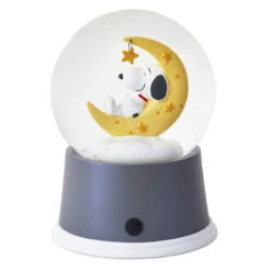 Hallmark Peanuts® Snoopy Sweet Dreams Snow Globe With Light 7 Hallmark Peanuts® Snoopy Sweet Dreams Snow Globe With Light -Hallmark Sweet Dreams Snoopy on Yellow Moon Water Globe 1BBY4760 03