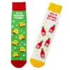 Hallmark Tacos And Hot Sauce Better Together Funny Crew Socks -Hallmark Tacos and Hot Sauce Novelty Crew Socks 1SOX2095 01