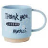 Hallmark Thank You, Cheers, Merci Mug, 16 Oz. -Hallmark Thank You Cheers Merci Ceramic Mug 1MUG3580 01